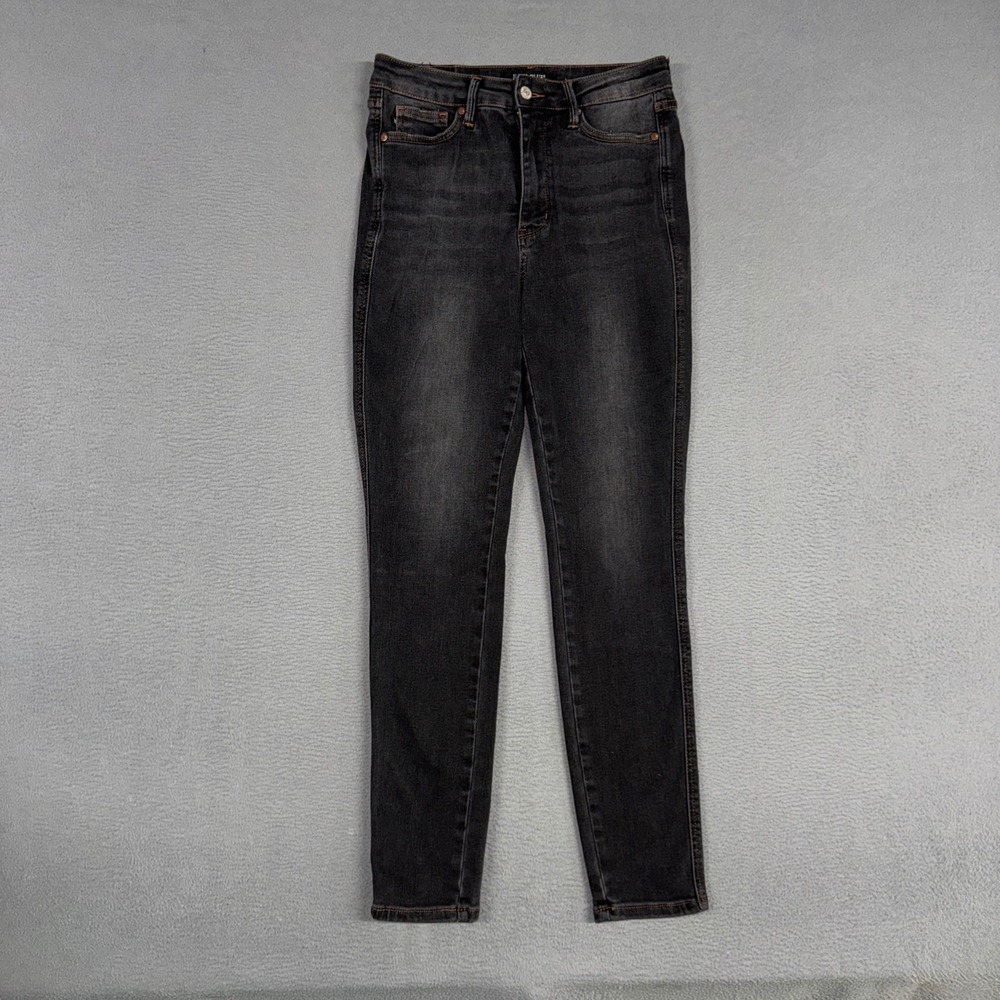 Judy Blue Jeans Womens 5/27 Black High Rise Skinny Stretch Denim Cotton Blend